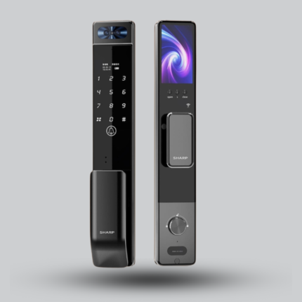 SHARP S5FV Aluminum Alloy Smart Lock with Face Recognition, Palm Vein Fingerprint & 4.5” Screen