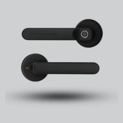 Fingerprint Door Handle Lock – Keyless Biometric Unlock with Backup Key (No App)