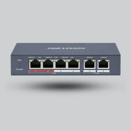 Hikvision DS-3E0106P-E/M 4 Port PoE Switch for CCTV Cameras