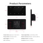 ⁦سويتش Zemismart Zigbee Smart Screen Switch أفقي 1/2/3/4 Gang⁩ - الصورة ⁦18⁩
