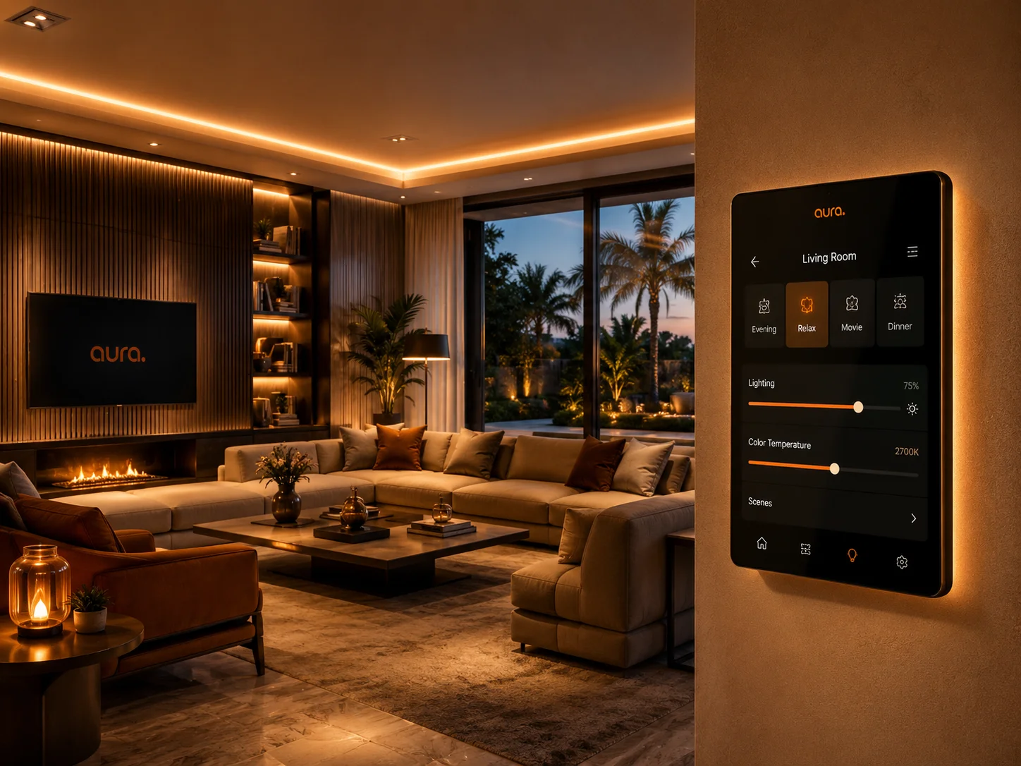 Aura Home Automation | Smart Home & Smart Lock 4 فيلا ذكية