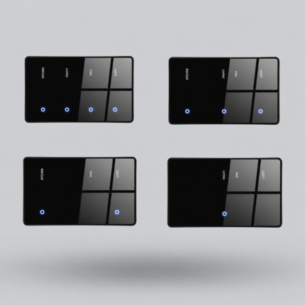 Zemismart Zigbee Smart Screen Switch Horizontal 1/2/3/4 Gang with Custom Name Display