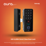 SIB GL209A Smart Glass Door Lock with Face Recognition