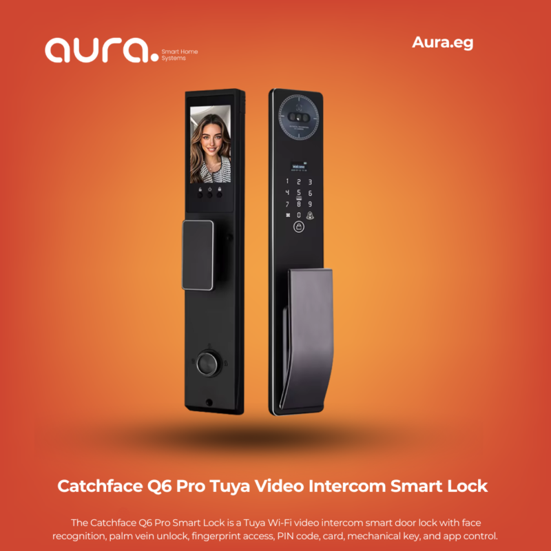 Catchface Q6 Pro Tuya Video Intercom Smart Lock – Black