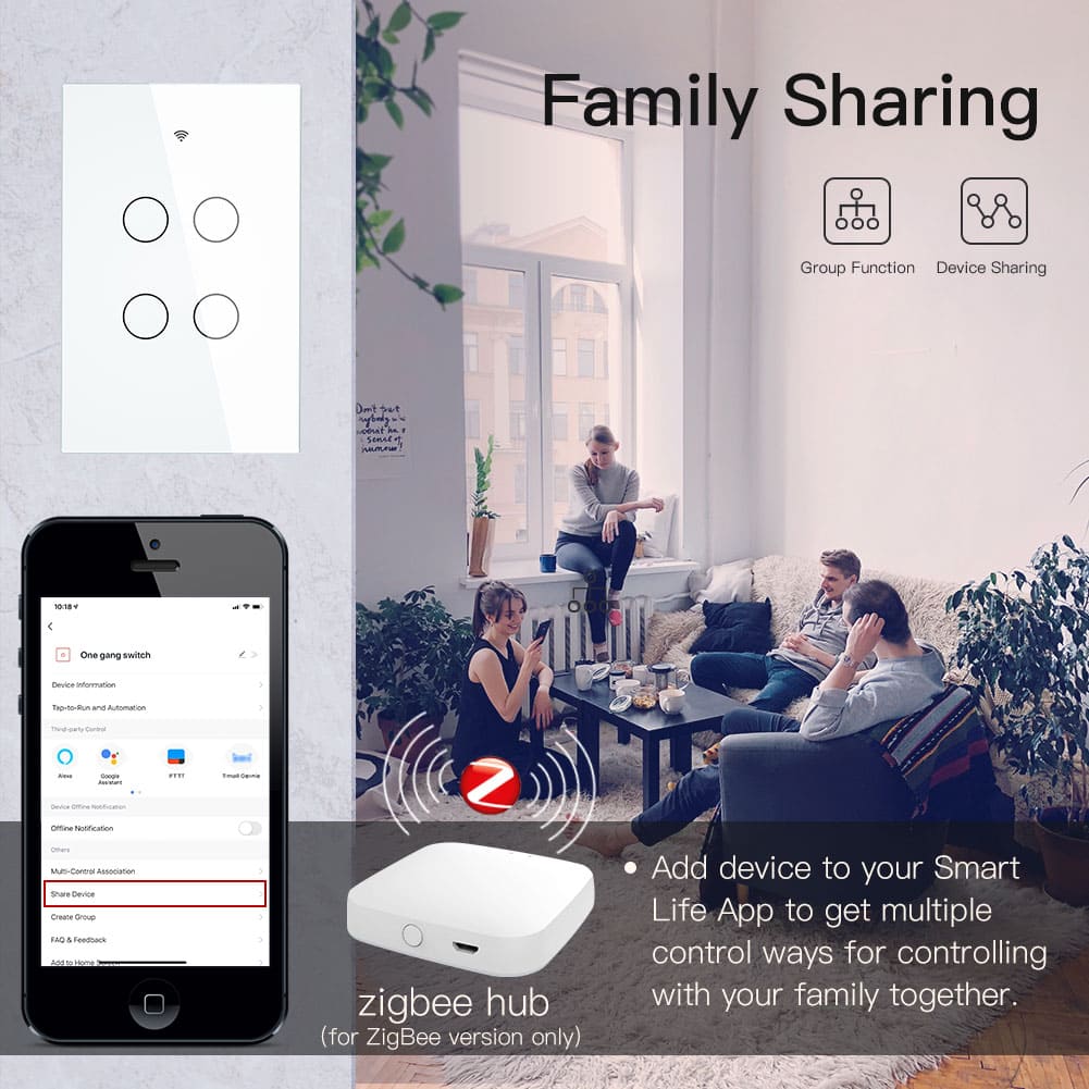 MOES Zigbee Smart Switch 1/2/3/4 Gang - Image 10