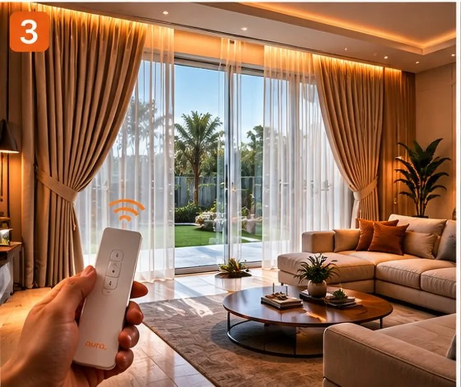 Motorized Smart Curtains with Auto Control