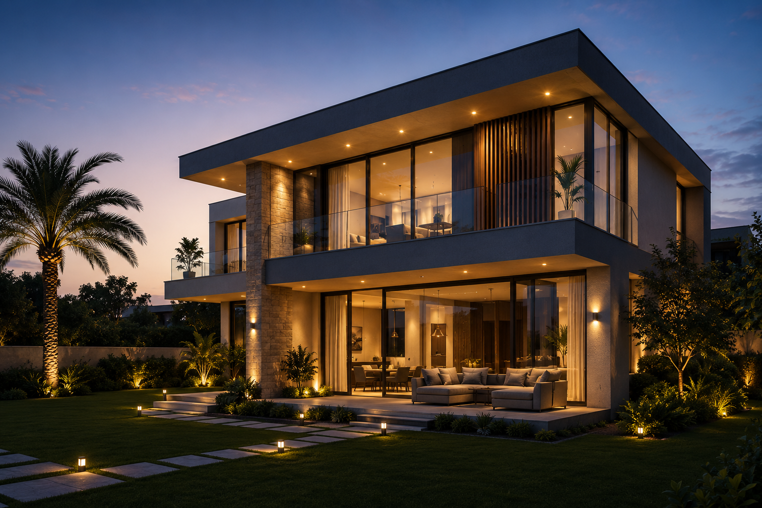 المنزل الذكي في القاهرة الجديدة - فيلا ذكية حديثة من Aura Smart Home