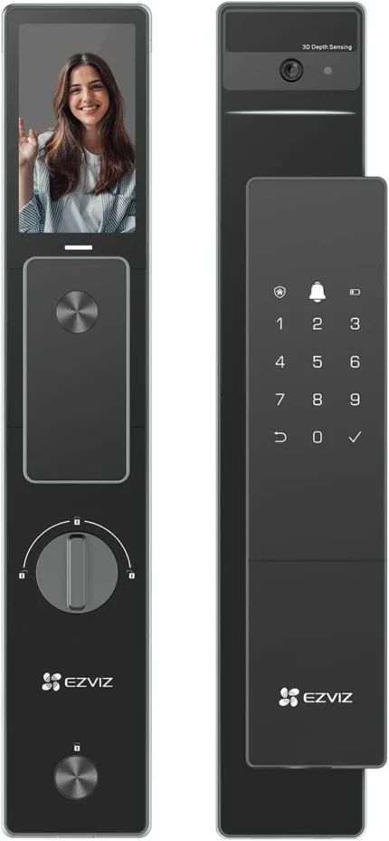 EZVIZ Smart Lock DL50FVS – 7-in-1 Keyless Entry with 3D Face Recognition, Camera & 2-Way Video Call