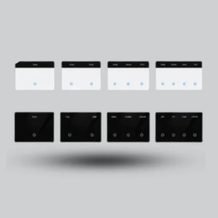 Zemismart Zigbee Smart Screen Switch Horizontal 1/2/3/4 Gang with Custom Name Display