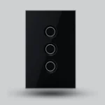 Avera Smart switch 3 gang Concave zigbee black